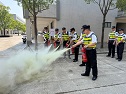 实战演练筑防线，安全护航保平安——保卫处成功开展安保人员消防应急知识培训暨消防演练活动